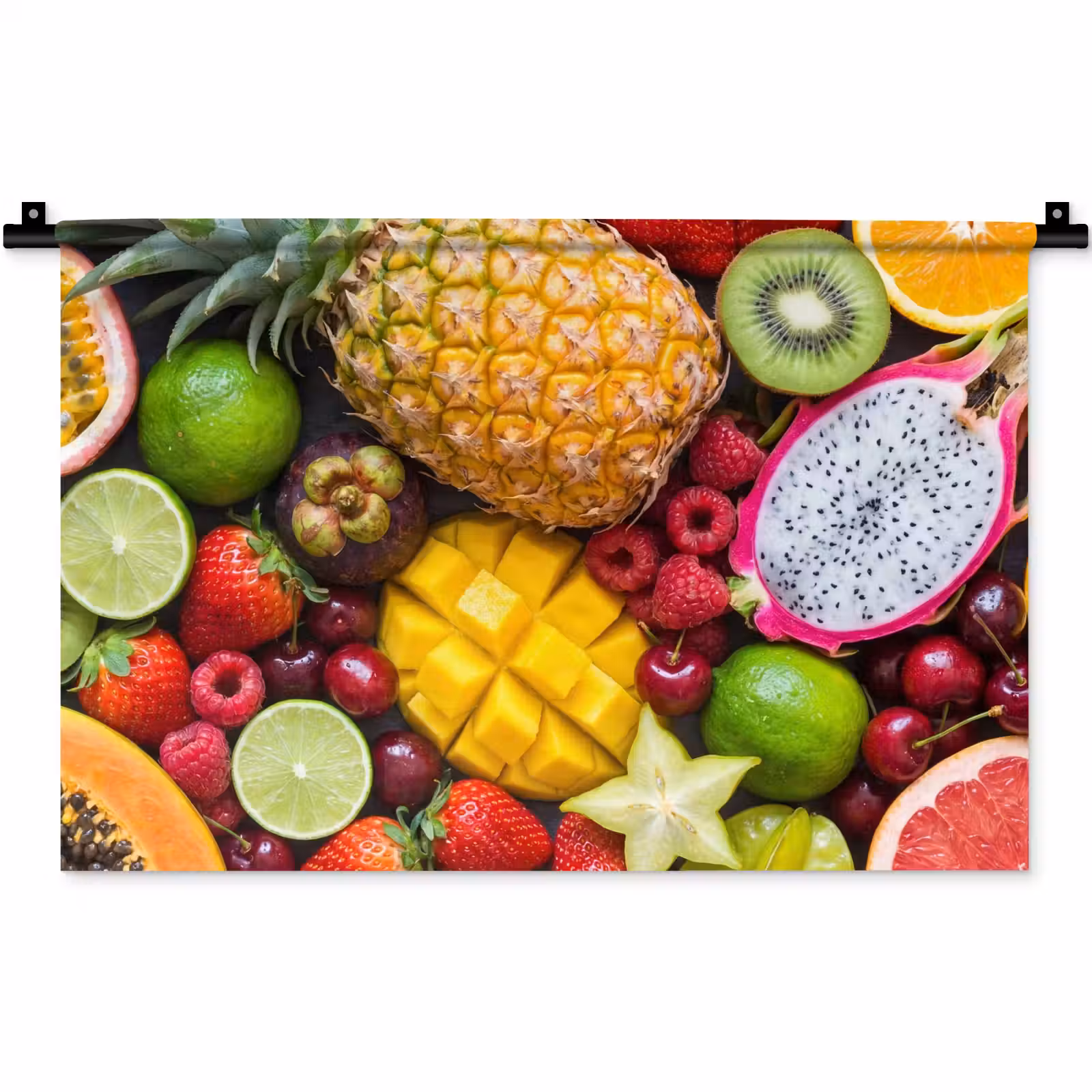Wandkleed - Fruit - Assortiment - Vers - Gezond - Kleurrijk — 1