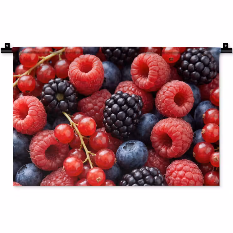 Wandkleed - Bessen - Mix - Vers - Eten - Kleurrijk — 1