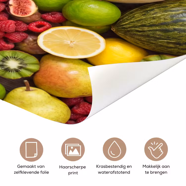 Deursticker - Eten - Fruit - Groenten - Vers - Kleurrijk — 3