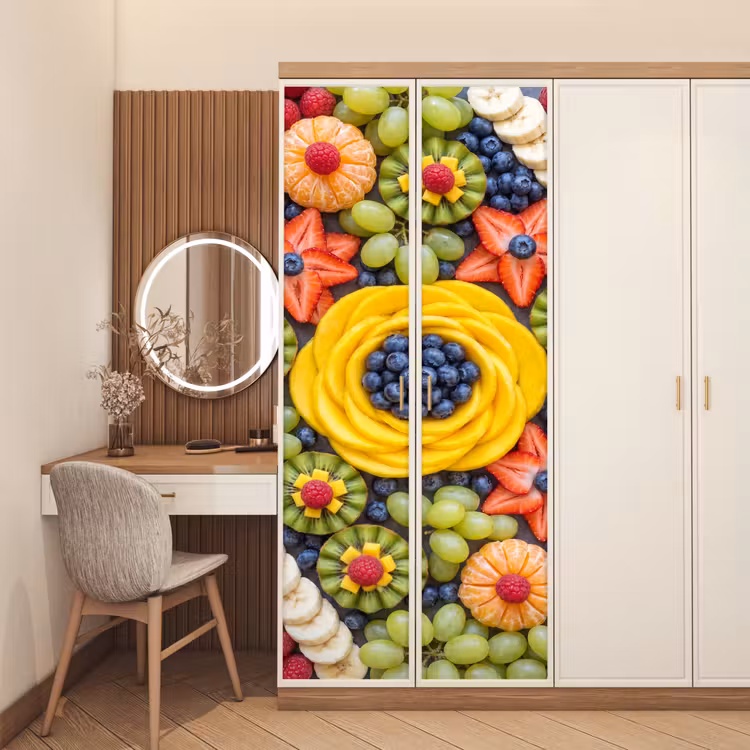 Deursticker - Fruit - Arrangement - Gezond - Kleurrijk - Eten — 5