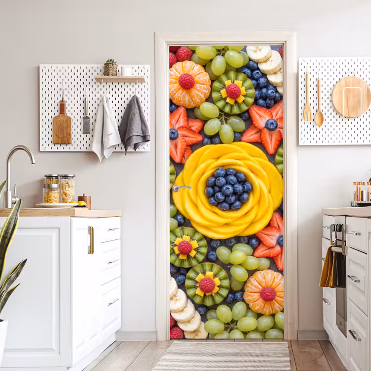 Deursticker - Fruit - Arrangement - Gezond - Kleurrijk - Eten — 7