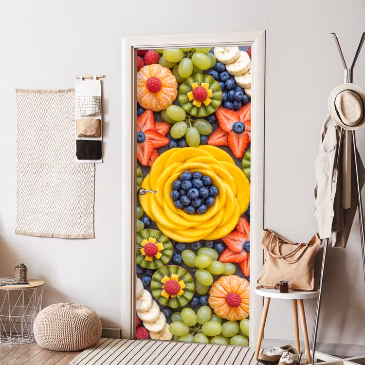 Deursticker - Fruit - Arrangement - Gezond - Kleurrijk - Eten — 8