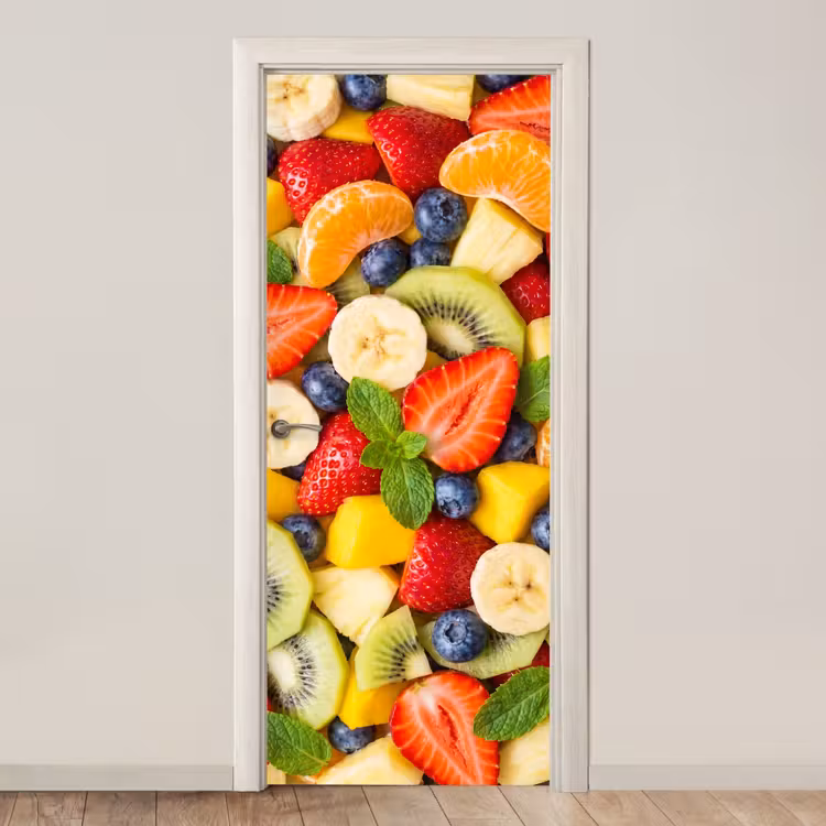 Deursticker - Fruit - Plakjes - Eten - Kleurrijk — 1