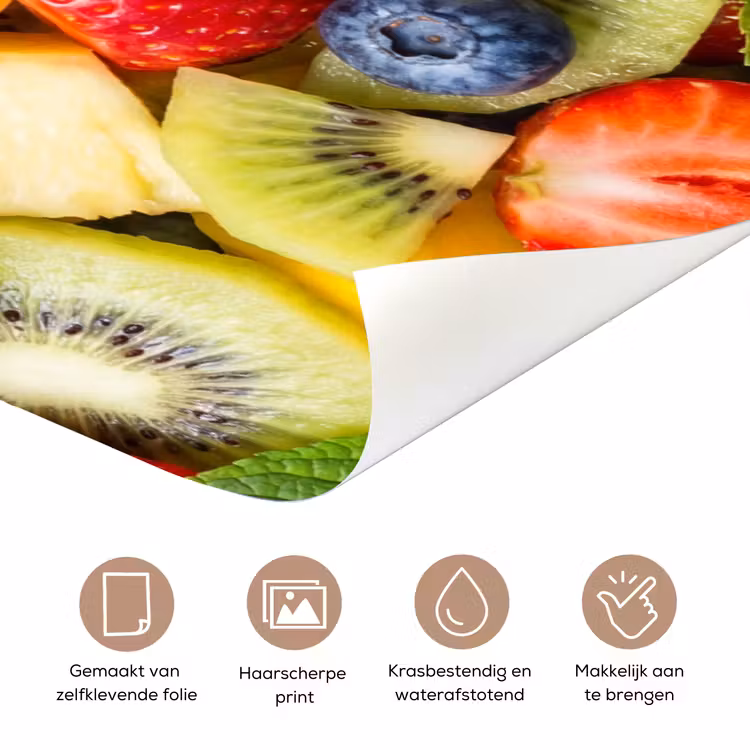 Deursticker - Fruit - Plakjes - Eten - Kleurrijk — 3
