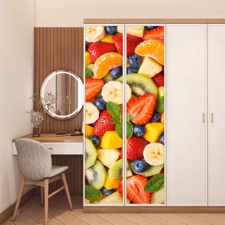 Deursticker - Fruit - Plakjes - Eten - Kleurrijk — 5