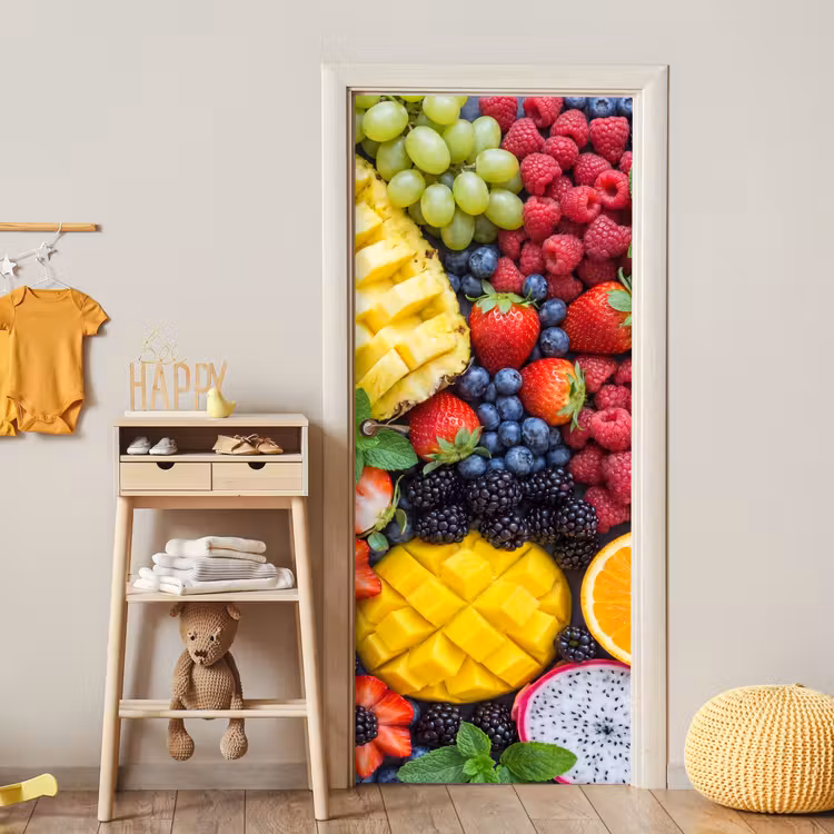 Deursticker - Fruit - Vers - Kleurrijk - Eten — 6