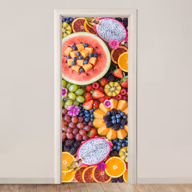 Deursticker - Fruit - Vers - Variatie - Eten - Kleurrijk — 1