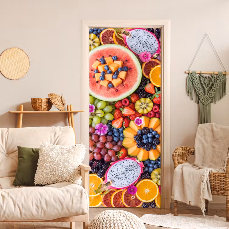 Deursticker - Fruit - Vers - Variatie - Eten - Kleurrijk — 4