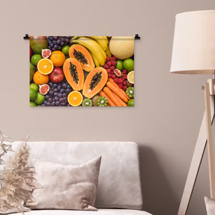 Wandkleed - Eten - Fruit - Groenten - Vers - Kleurrijk — 2