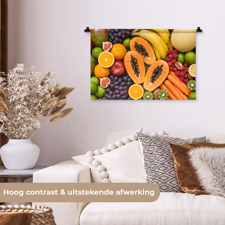 Wandkleed - Eten - Fruit - Groenten - Vers - Kleurrijk — 4