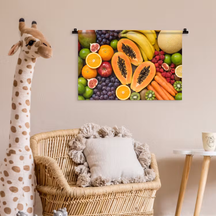 Wandkleed - Eten - Fruit - Groenten - Vers - Kleurrijk — 5