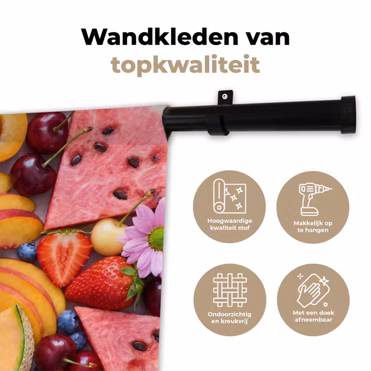 Wandkleed - Eten - Fruit - Zomer - Kleurrijk — 3