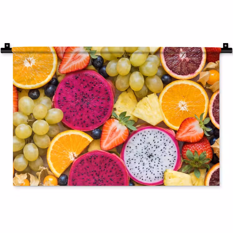 Wandkleed - Fruit - Assortiment - Kleurrijk - Gezondheid — 1