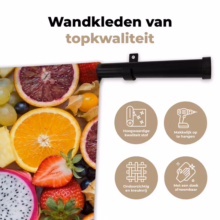 Wandkleed - Fruit - Assortiment - Kleurrijk - Gezondheid — 3