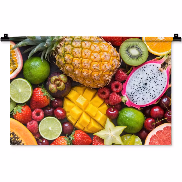 Wandkleed - Fruit - Assortiment - Vers - Gezond - Kleurrijk — 1