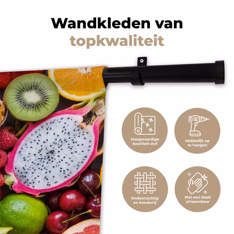 Wandkleed - Fruit - Assortiment - Vers - Gezond - Kleurrijk — 3