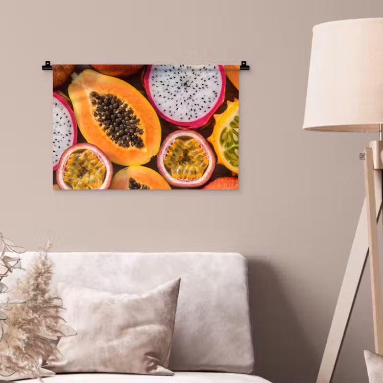 Wandkleed - Fruit - Geopend - Tropisch - Eten - Kleurrijk — 2