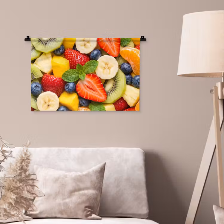 Wandkleed - Fruit - Plakjes - Eten - Kleurrijk — 2