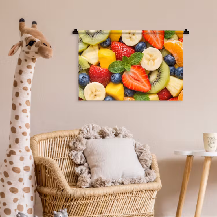 Wandkleed - Fruit - Plakjes - Eten - Kleurrijk — 5