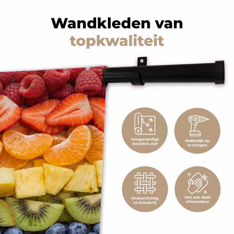 Wandkleed - Fruit - Regenboog - Gezond - Kleurrijk — 3