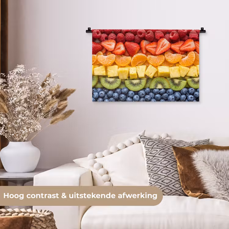 Wandkleed - Fruit - Regenboog - Gezond - Kleurrijk — 4