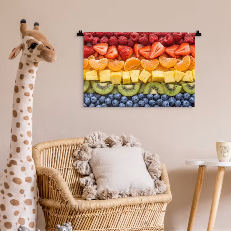 Wandkleed - Fruit - Regenboog - Gezond - Kleurrijk — 5