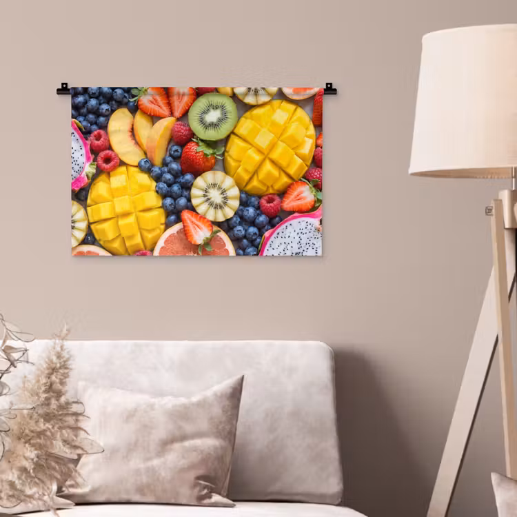 Wandkleed - Fruit - Versneden - Kleurrijk - Eten - Gezond — 2