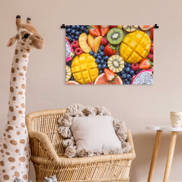 Wandkleed - Fruit - Versneden - Kleurrijk - Eten - Gezond — 5