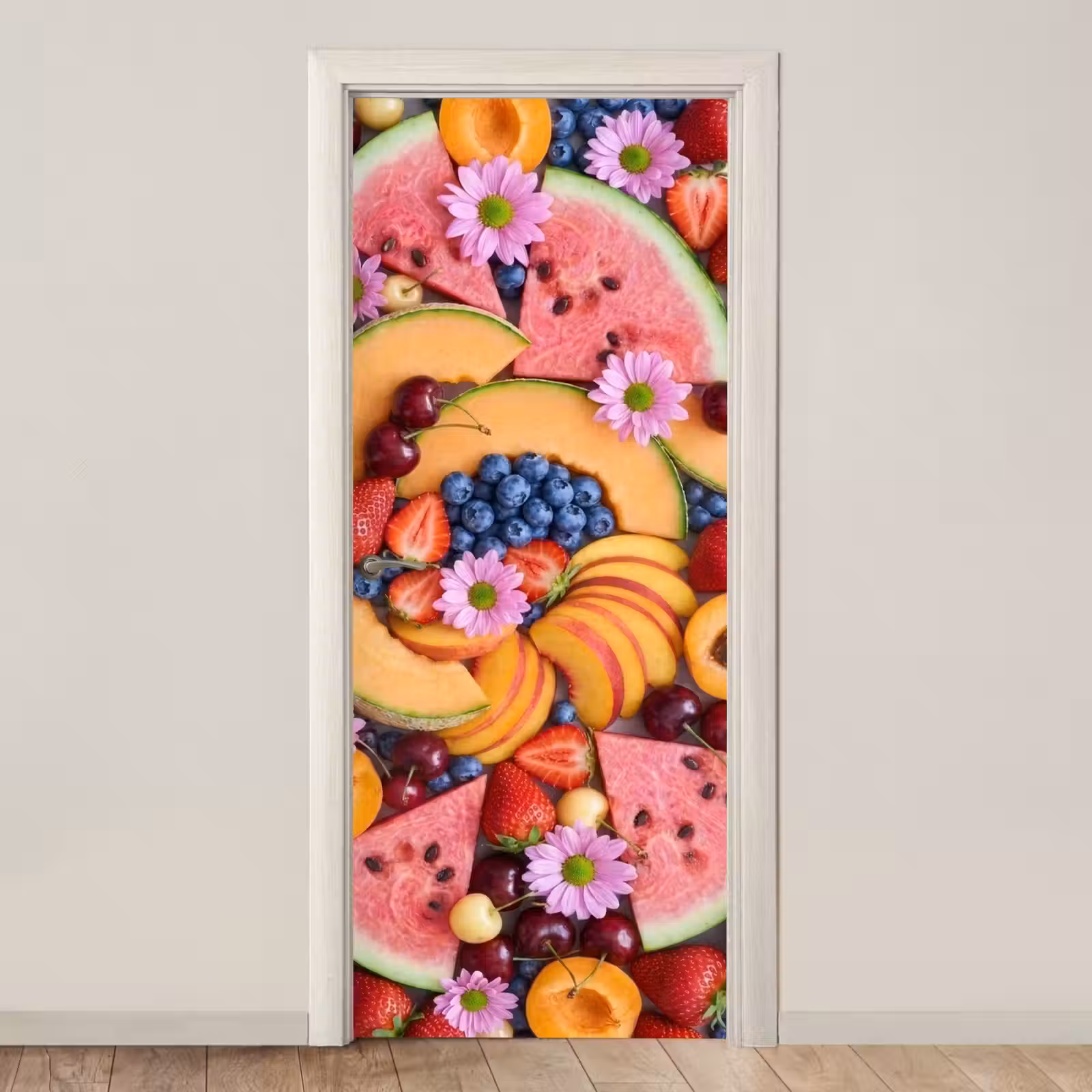 Deursticker - Eten - Fruit - Zomer - Kleurrijk — 1