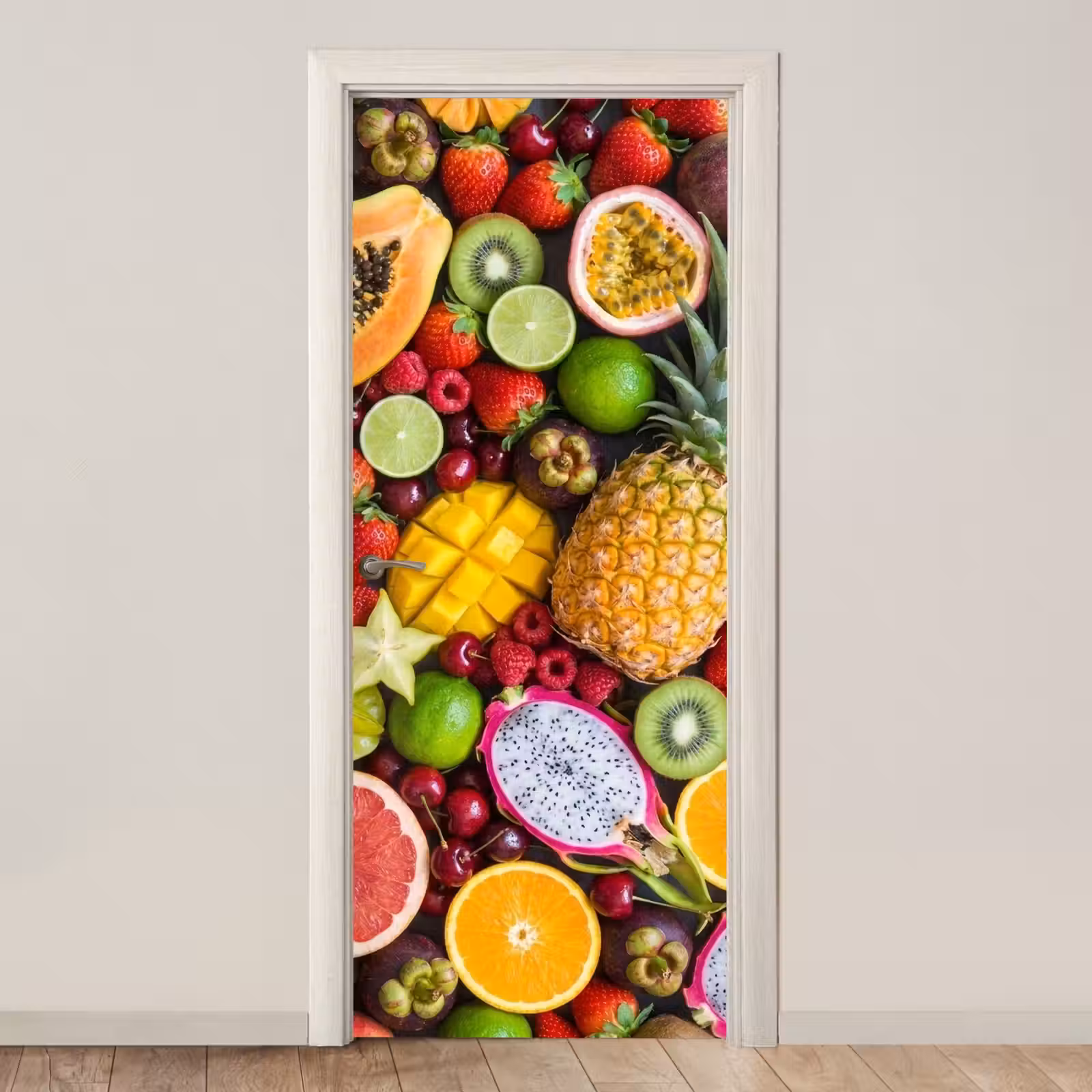 Deursticker - Fruit - Assortiment - Vers - Gezond - Kleurrijk — 1