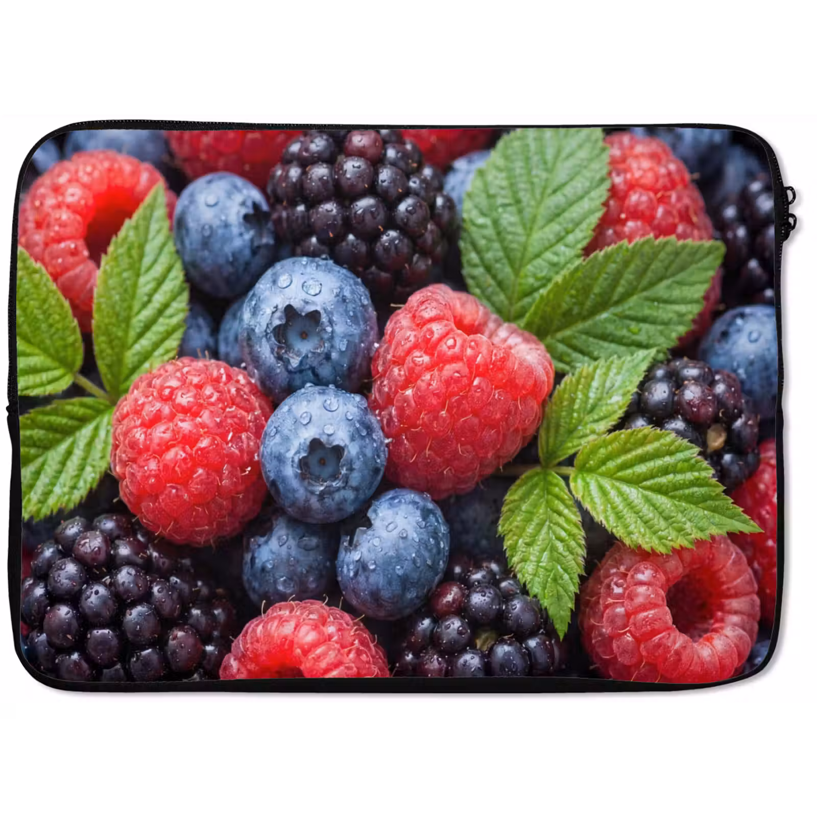 Laptophoes - Bessen - Vers - Waterdruppels - Kleurrijk - Eten — 1