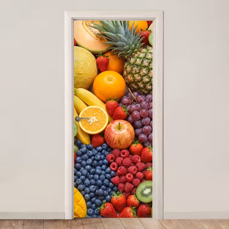 Deursticker - Eten - Fruit - Vers - Kleurrijk - Voeding — 1