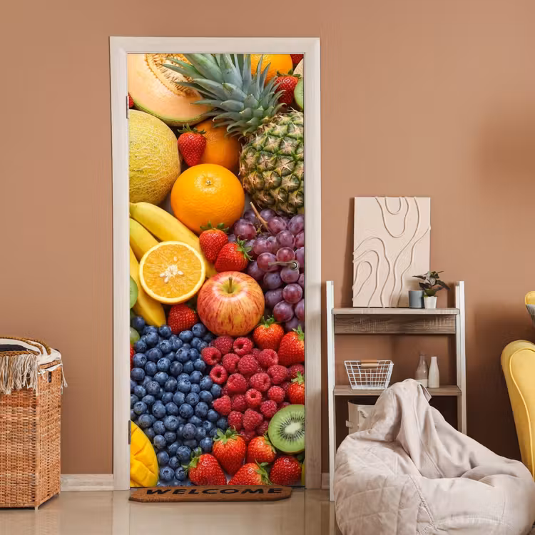 Deursticker - Eten - Fruit - Vers - Kleurrijk - Voeding — 2