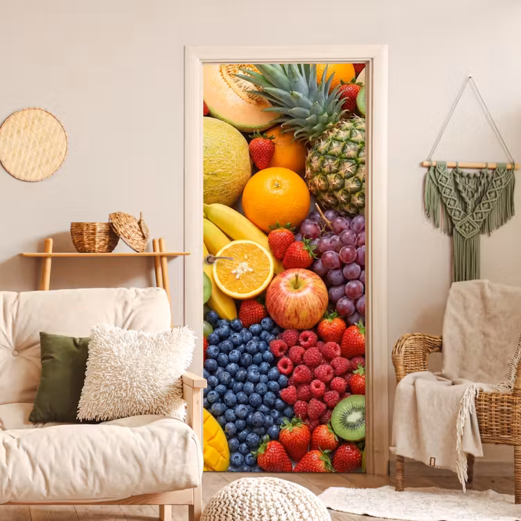 Deursticker - Eten - Fruit - Vers - Kleurrijk - Voeding — 4