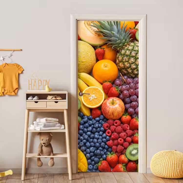 Deursticker - Eten - Fruit - Vers - Kleurrijk - Voeding — 6