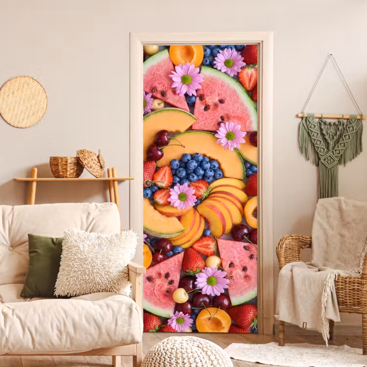 Deursticker - Eten - Fruit - Zomer - Kleurrijk — 4