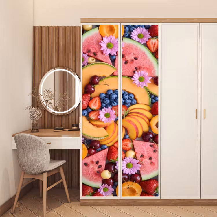 Deursticker - Eten - Fruit - Zomer - Kleurrijk — 5