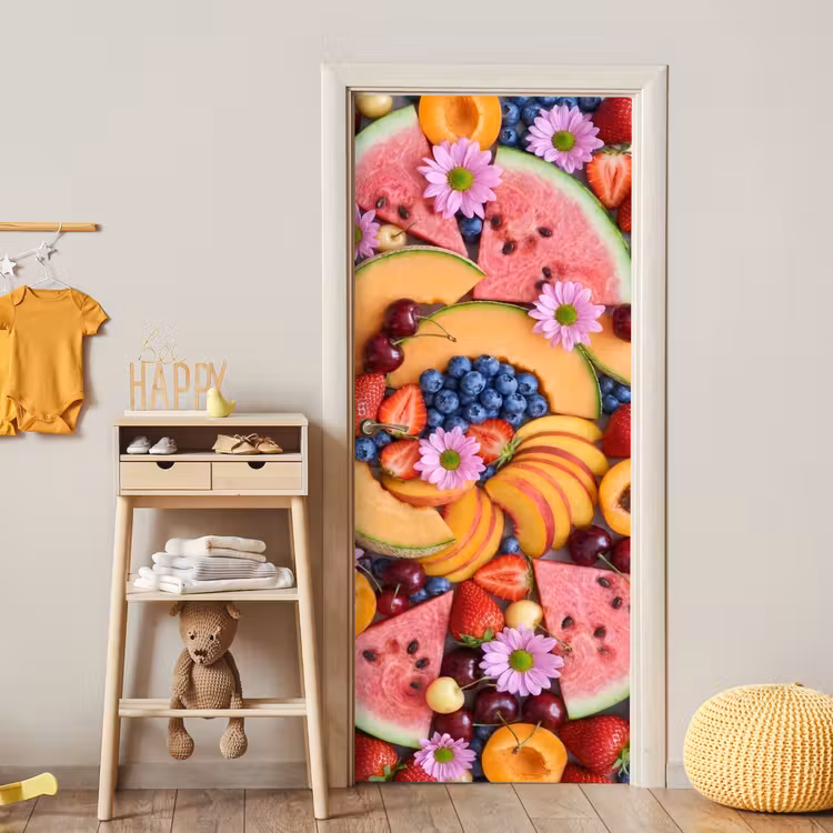 Deursticker - Eten - Fruit - Zomer - Kleurrijk — 6