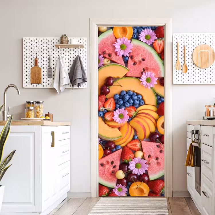 Deursticker - Eten - Fruit - Zomer - Kleurrijk — 7