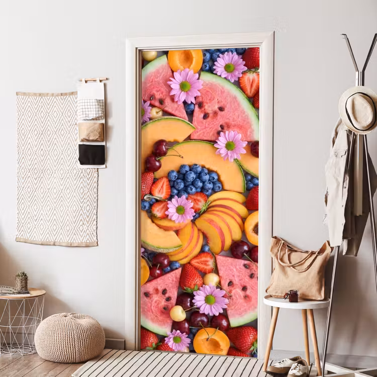 Deursticker - Eten - Fruit - Zomer - Kleurrijk — 8