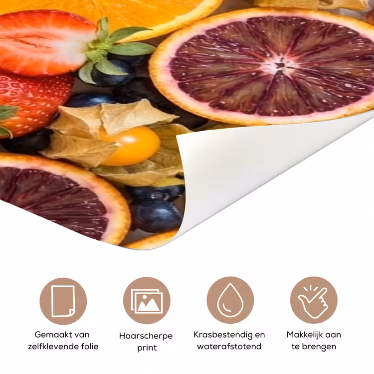 Deursticker - Fruit - Assortiment - Kleurrijk - Gezondheid — 3