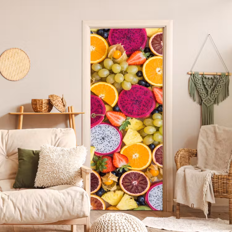 Deursticker - Fruit - Assortiment - Kleurrijk - Gezondheid — 4
