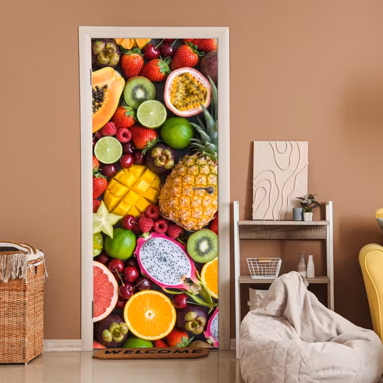 Deursticker - Fruit - Assortiment - Vers - Gezond - Kleurrijk — 2