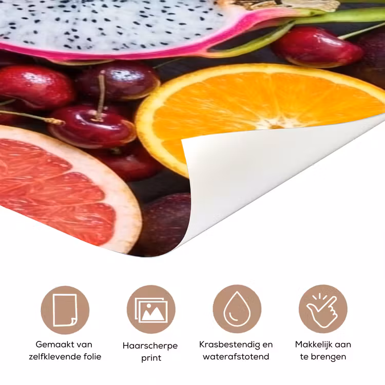 Deursticker - Fruit - Assortiment - Vers - Gezond - Kleurrijk — 3