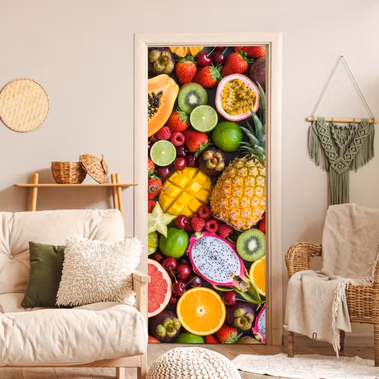 Deursticker - Fruit - Assortiment - Vers - Gezond - Kleurrijk — 4