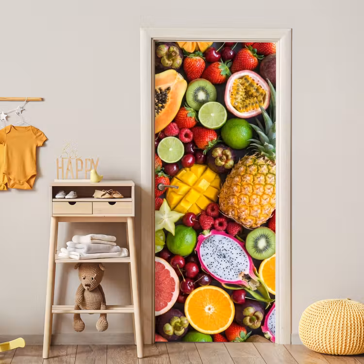 Deursticker - Fruit - Assortiment - Vers - Gezond - Kleurrijk — 6