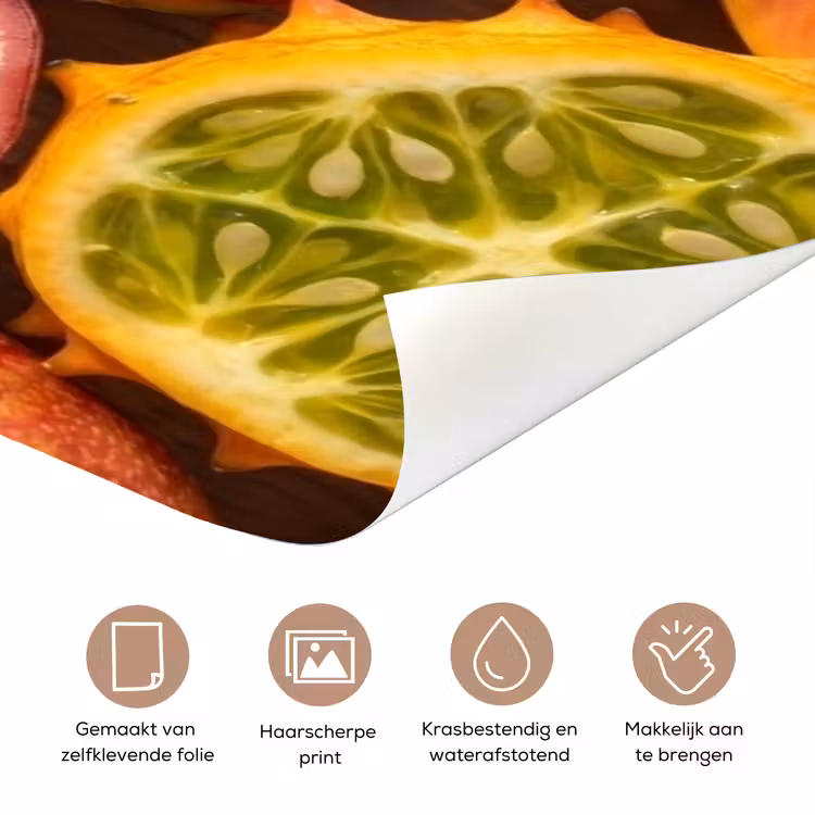 Deursticker - Fruit - Geopend - Tropisch - Eten - Kleurrijk — 3