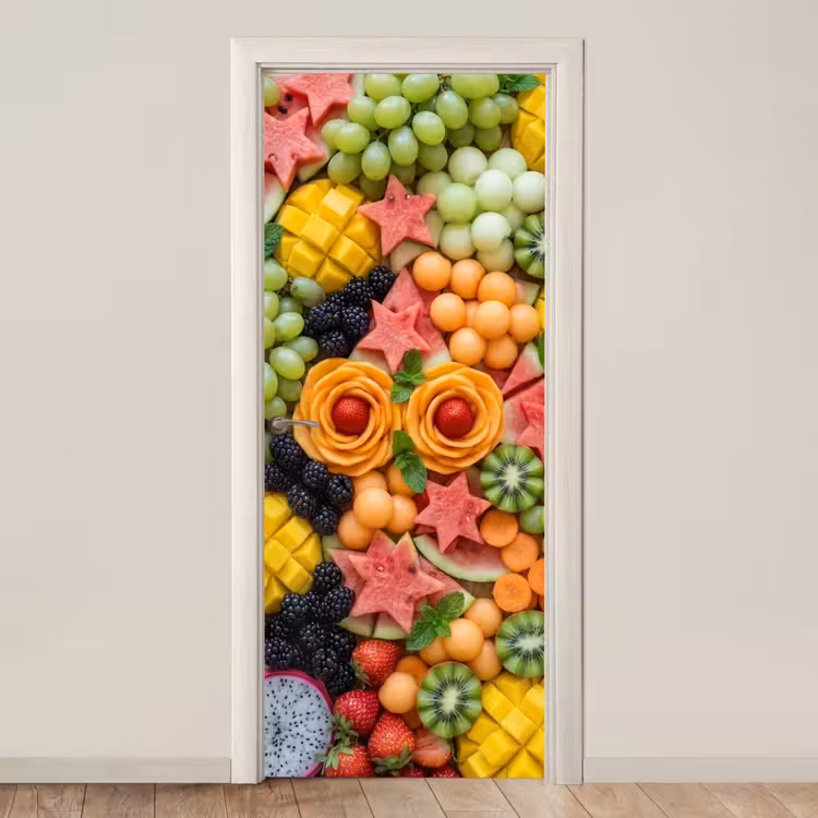 Deursticker - Fruit - Variatie - Kleurrijk - Vers - Eten — 1