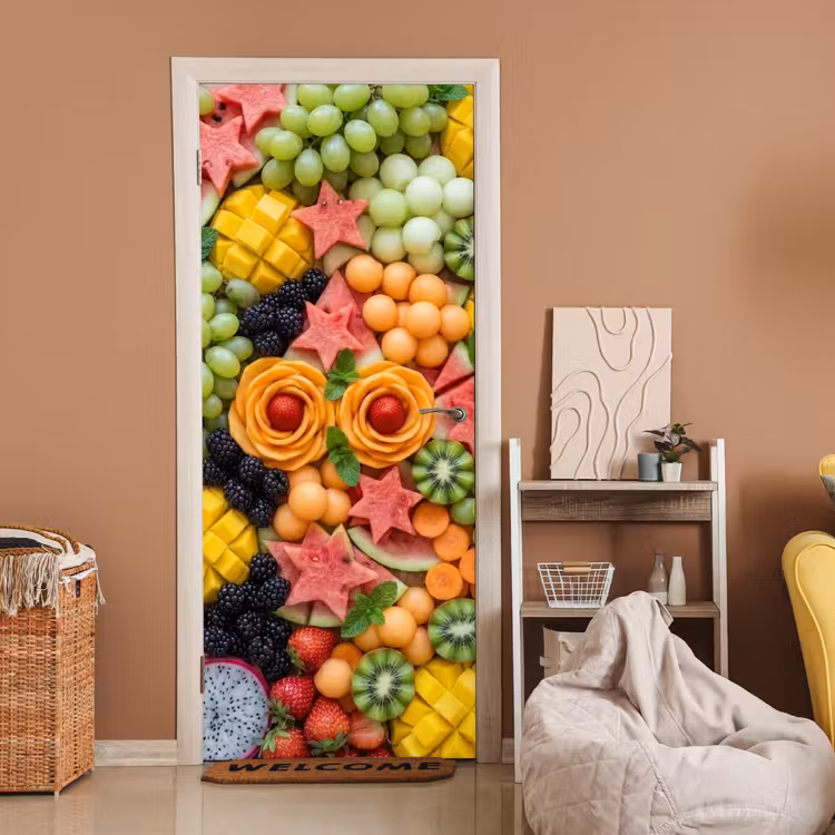 Deursticker - Fruit - Variatie - Kleurrijk - Vers - Eten — 2