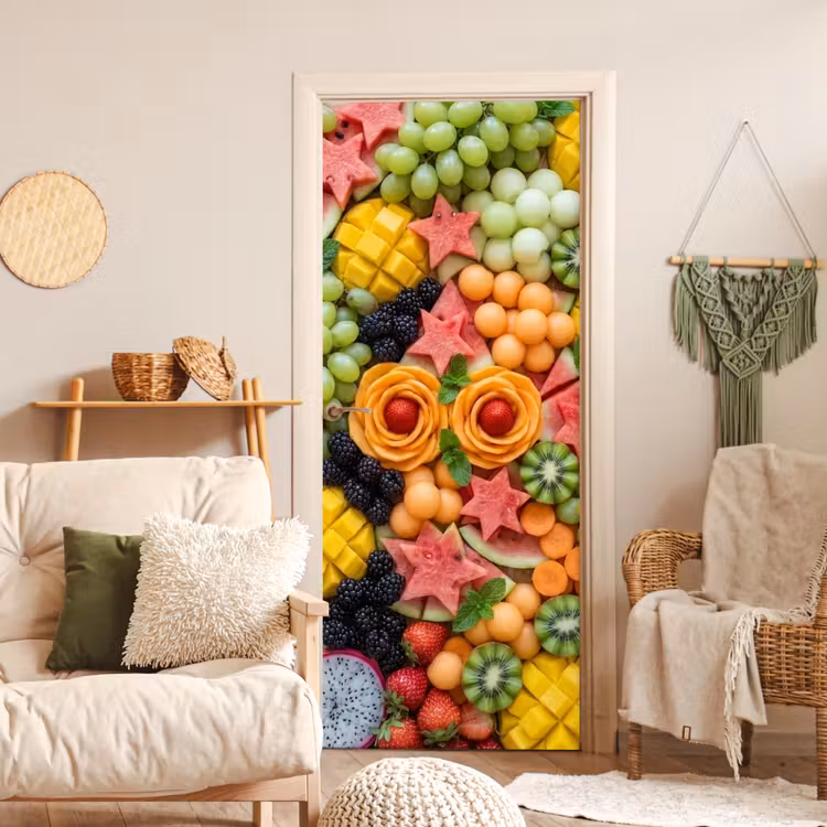 Deursticker - Fruit - Variatie - Kleurrijk - Vers - Eten — 4